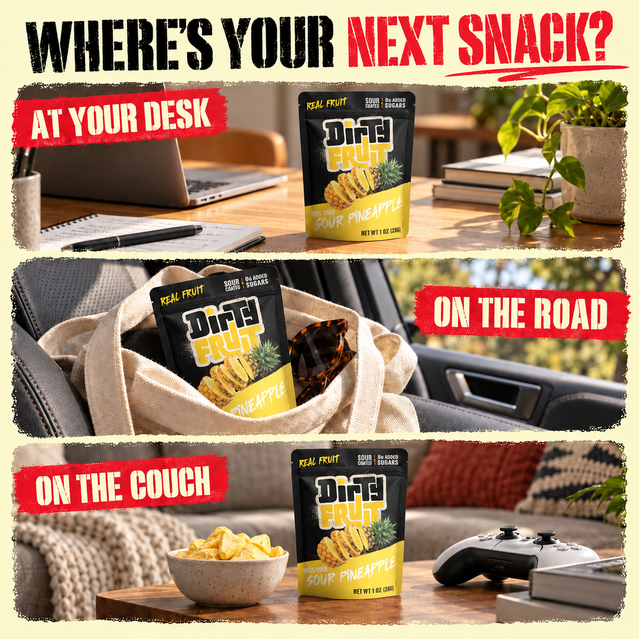 Sour Pineapple: Where's your next snack?