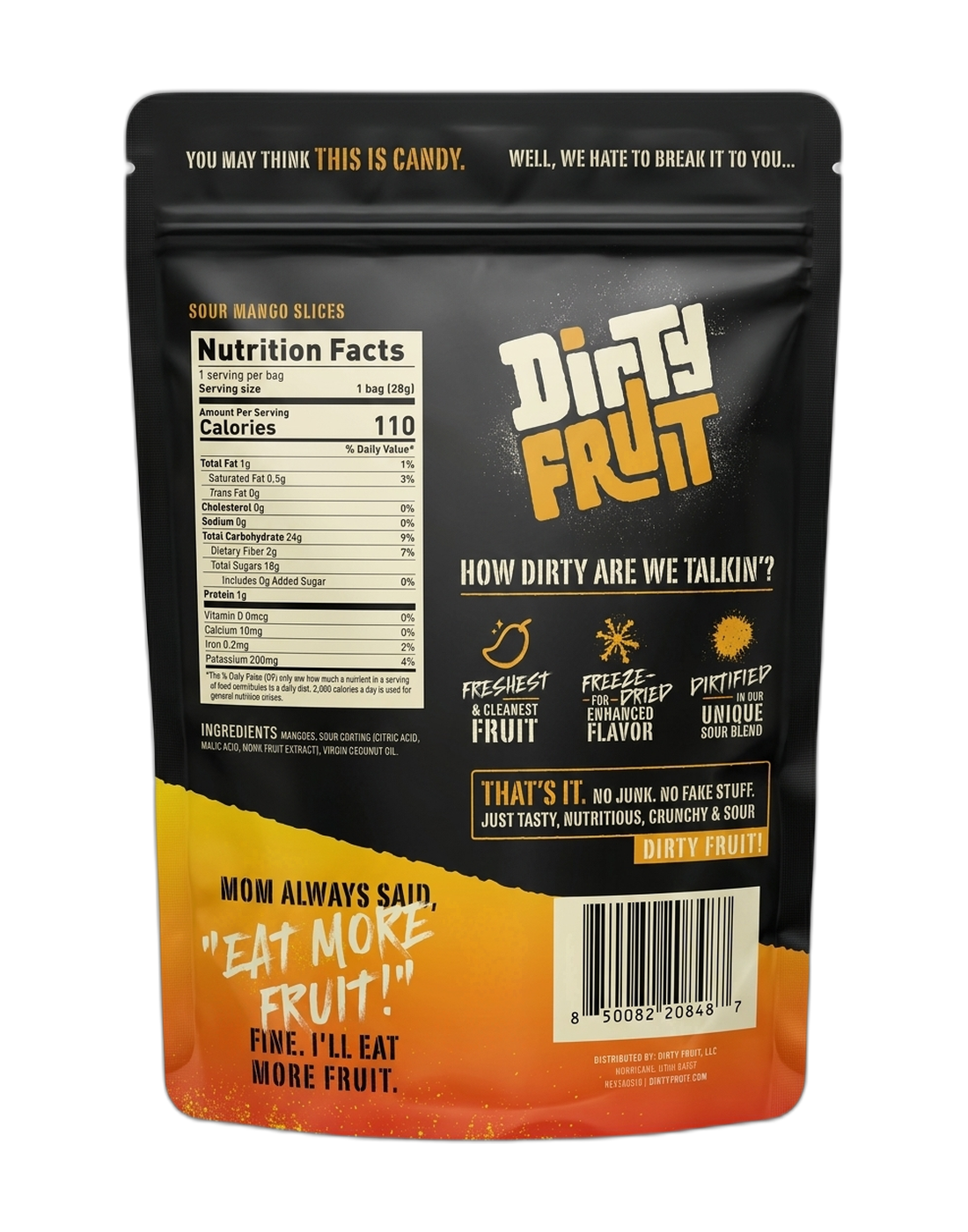 Sour Mango back of pouch